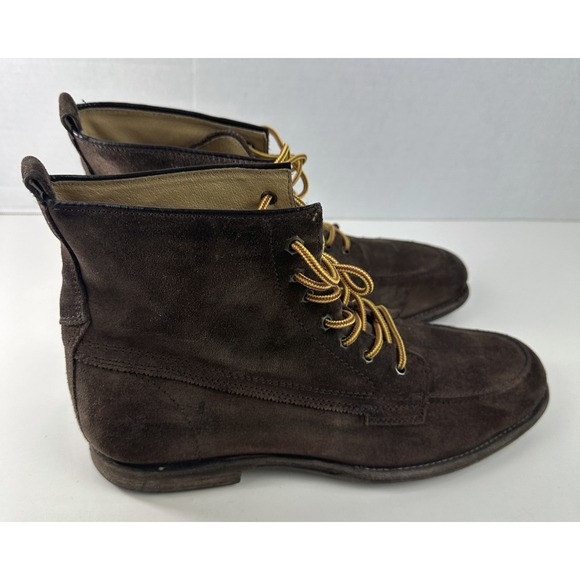 Frye Brown Moc Toe Lace Up Boots Brown Suede Leather Men's Shoe Size 11D 11 - Picture 4 of 10